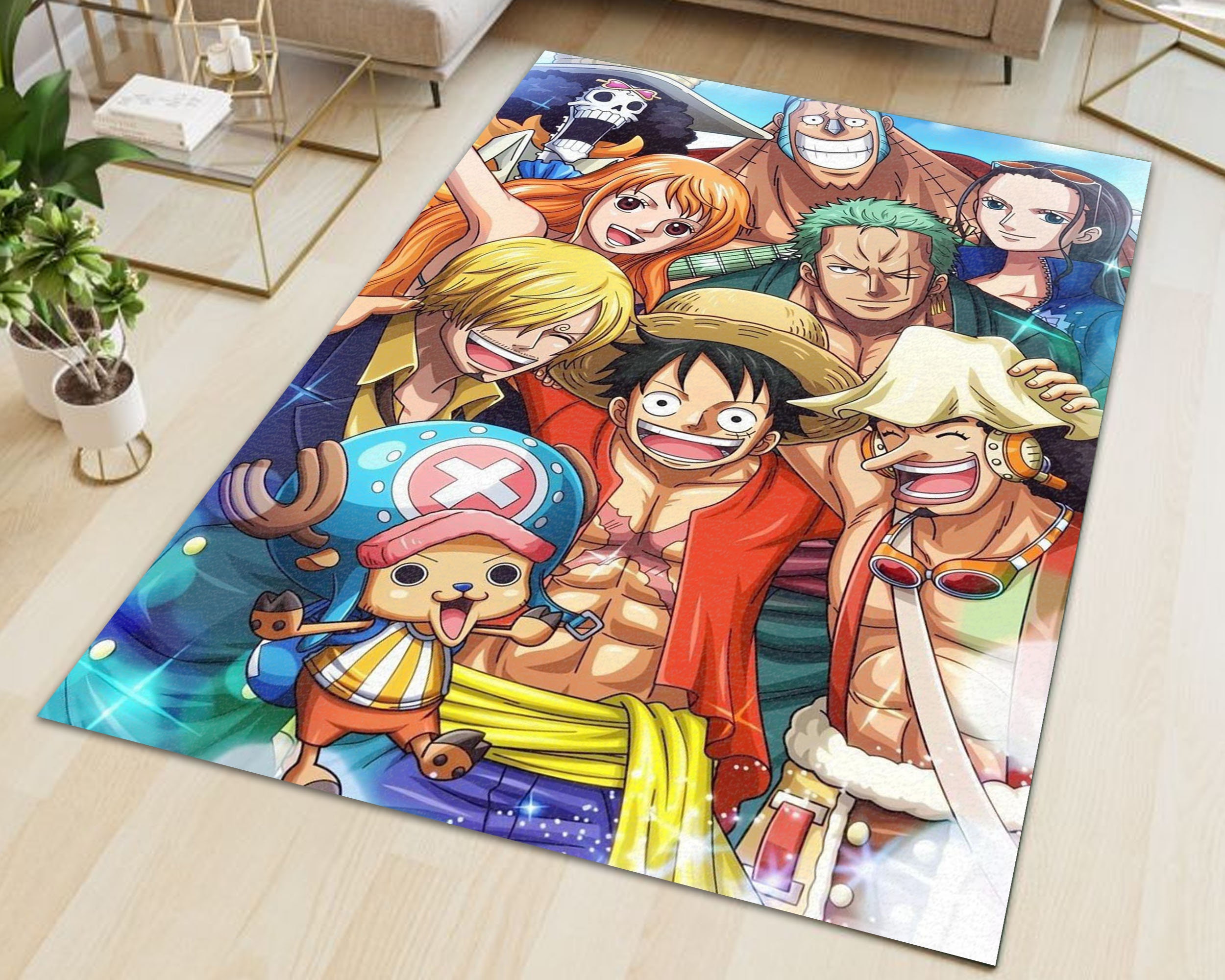 Monkey D. Luffy Rug One Piece Rug Luffy Sunset Luffy Sabo Etsy