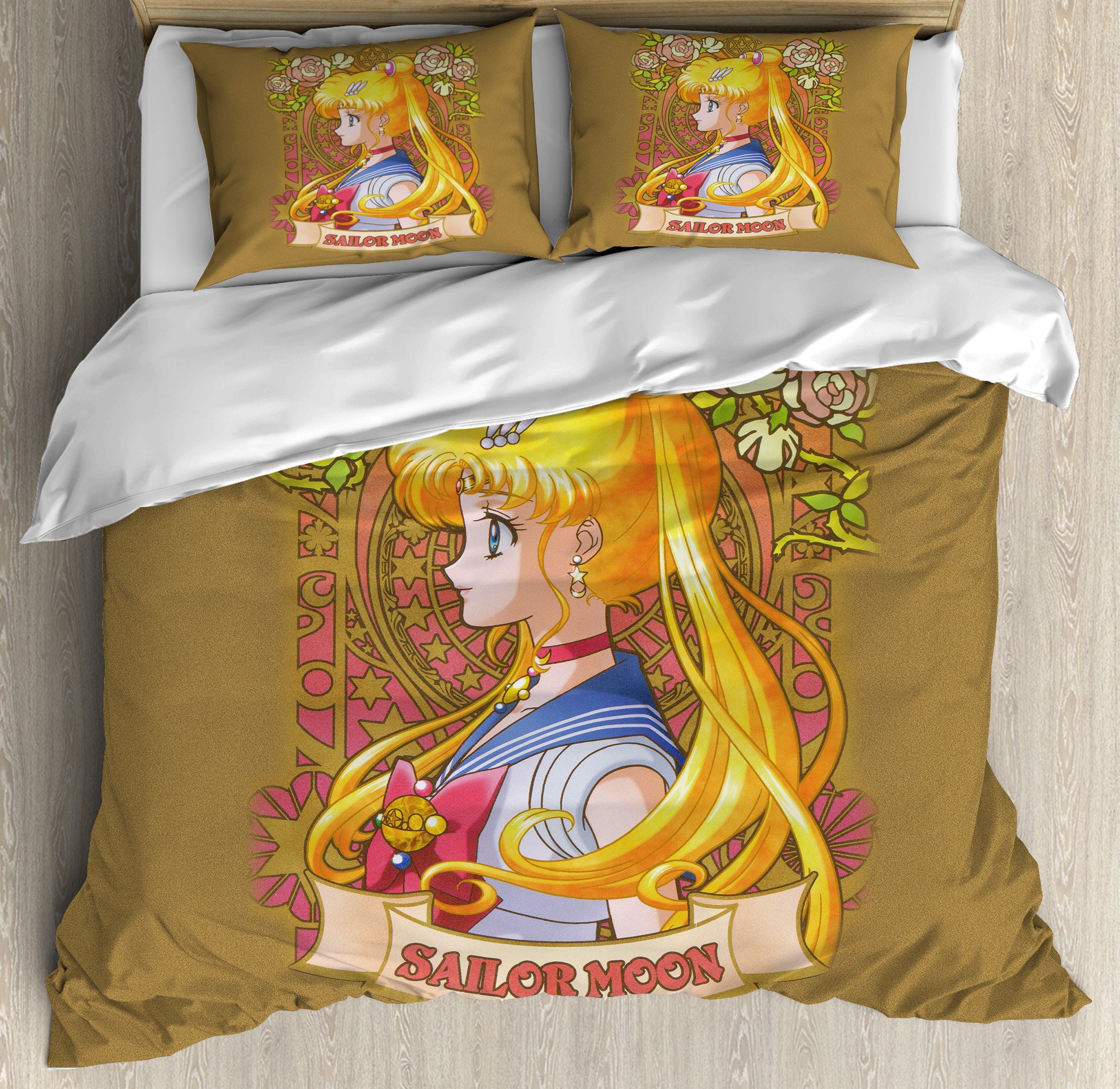 Sailor Moon Cool Cute Bedding Set Sailor Moon Decor Sailor Etsy