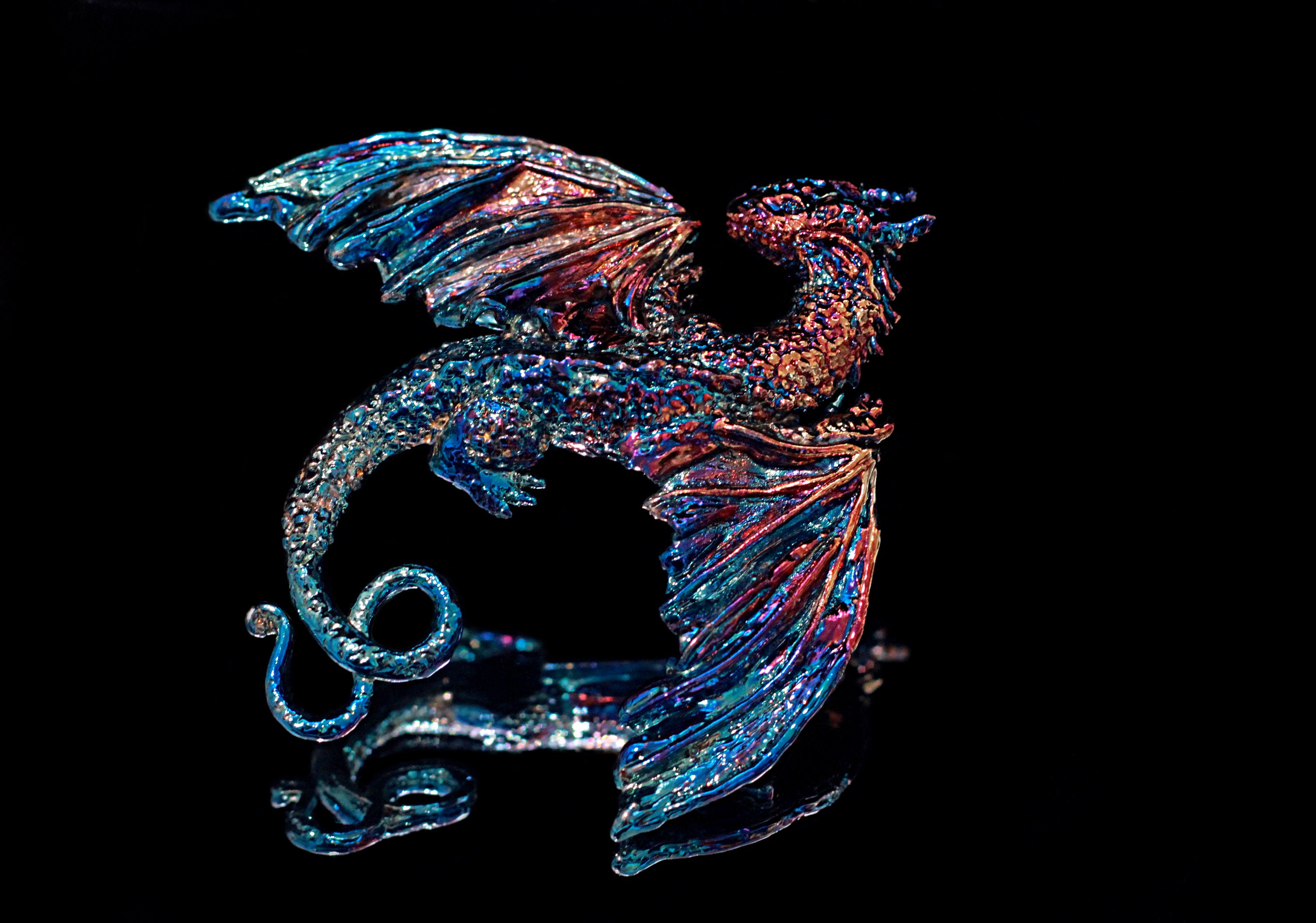 Zayookey 2 Stück Fliegender Drache Schlüsselanhänger Silikonform Tiere Anhänger Epoxidharz
