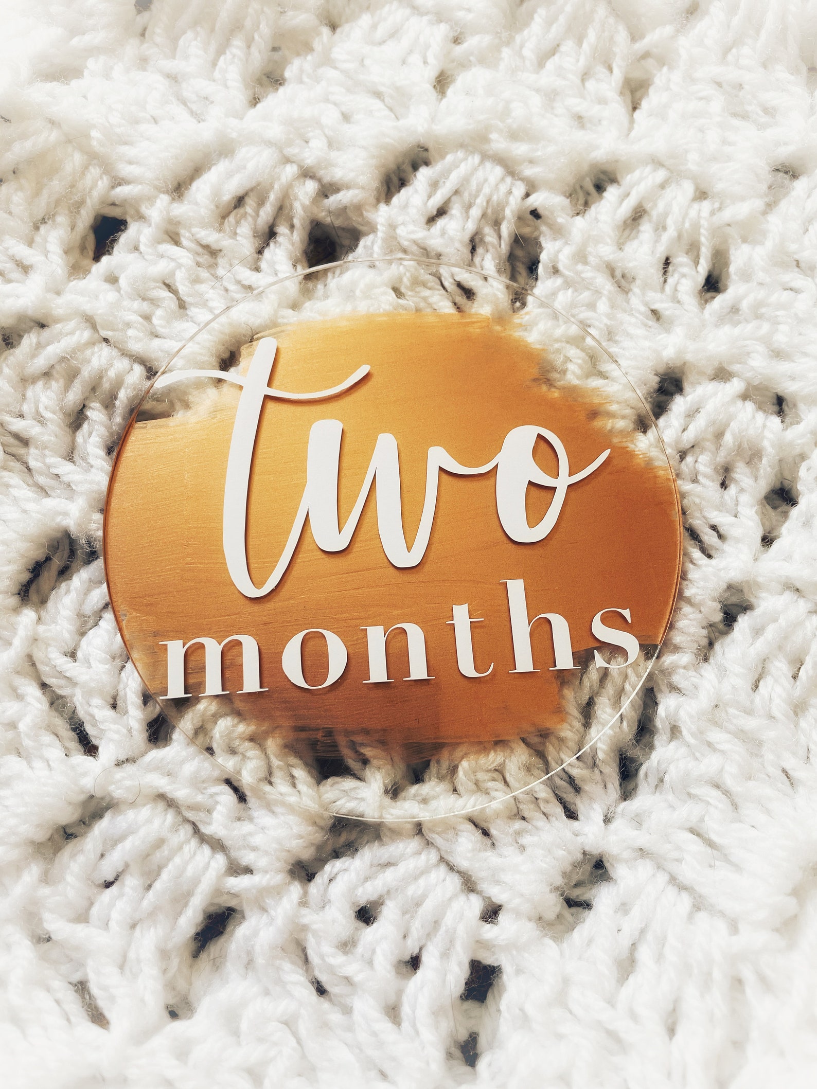 Acrylic Baby Monthly Milestone Cards | Milestone Disc - Etsy