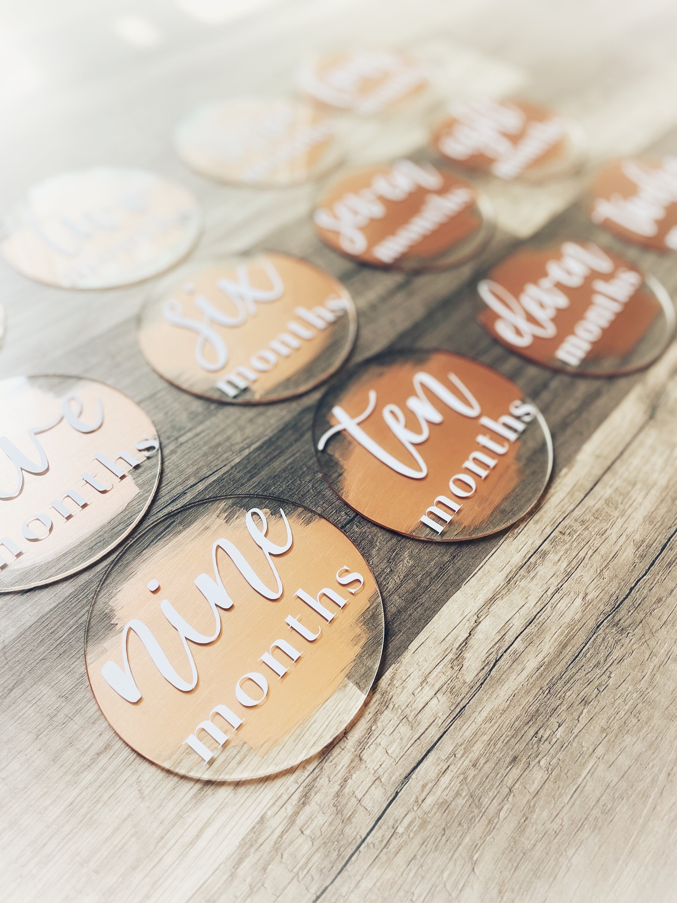 Acrylic Baby Monthly Milestone Cards | Milestone Disc - Etsy