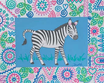 African Animal Print, Cute Nursery Wall Decor, Baby Shower Art