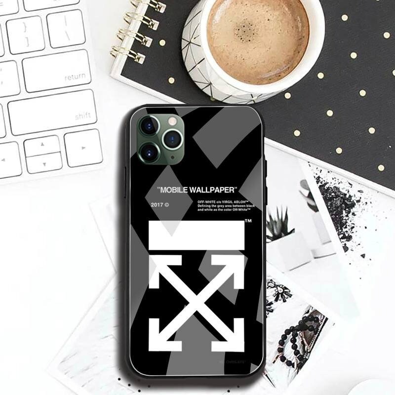 Nike X Off White Brand Iphone Case Tempered Glass For I Phone Etsy