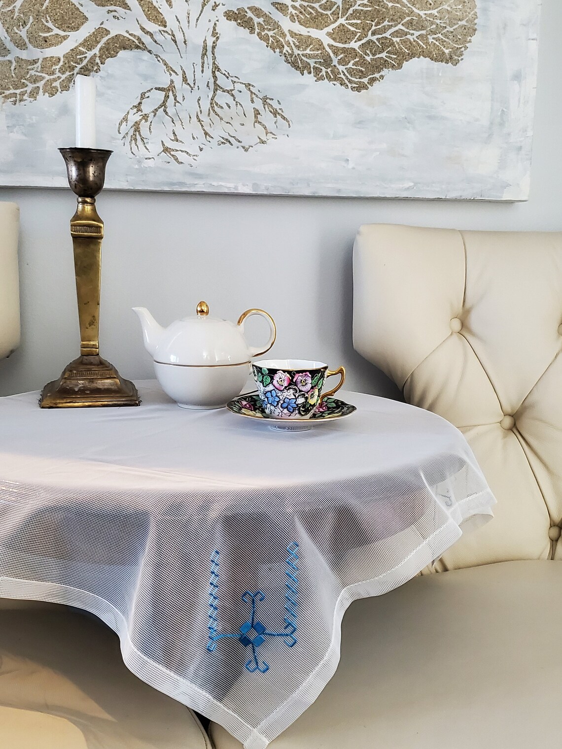 1970s Hand Embroidered Table Center Mat from Eastern Europe Etsy