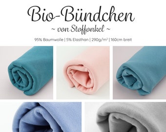 Bio Bündchen - Stoffonkel - uni peach rose grau everglade stillwater stonewashed Stoff Meterware