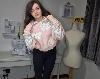 custom patchwork hoodie