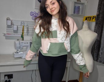 hoodie womans patchwork