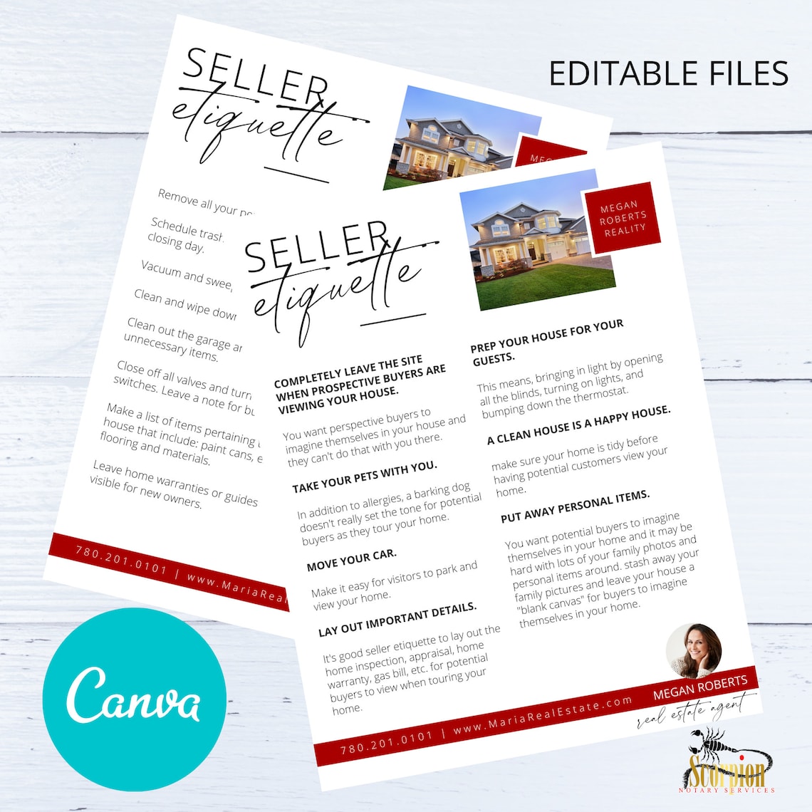 Real Estate Seller Etiquette Real Estate Template for Etsy