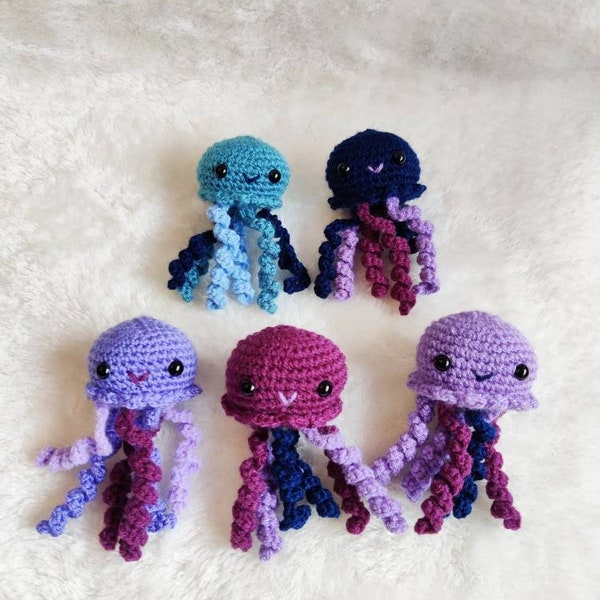 Kleine, süße, gehäkelte Quallen, Oktopus, Jellyfish, Amigurumi