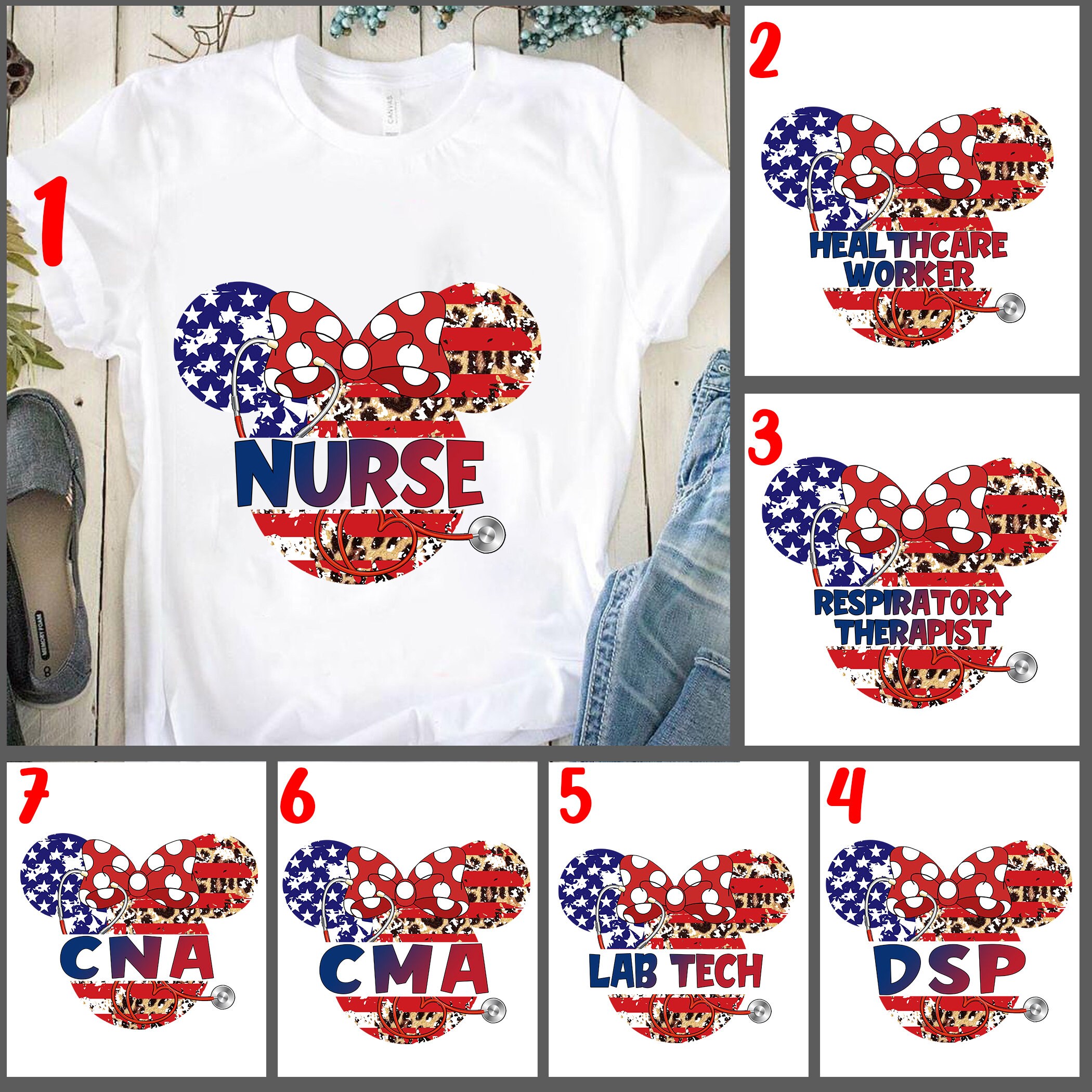 American Disney Nurse Shirt Disney Nurse Shirt Minnie Nurse Etsy