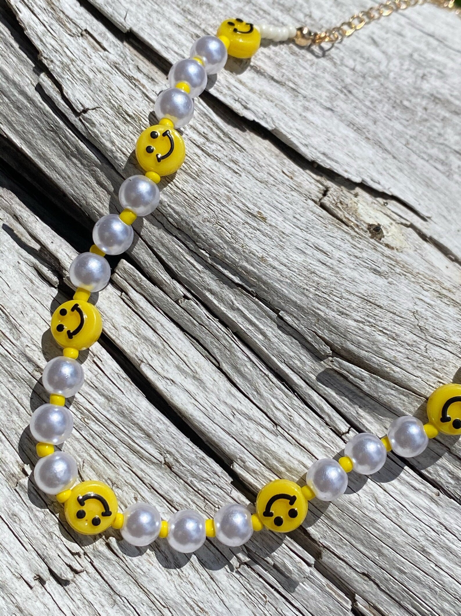 Smiley face pearl necklace smile face jewelry pearl | Etsy