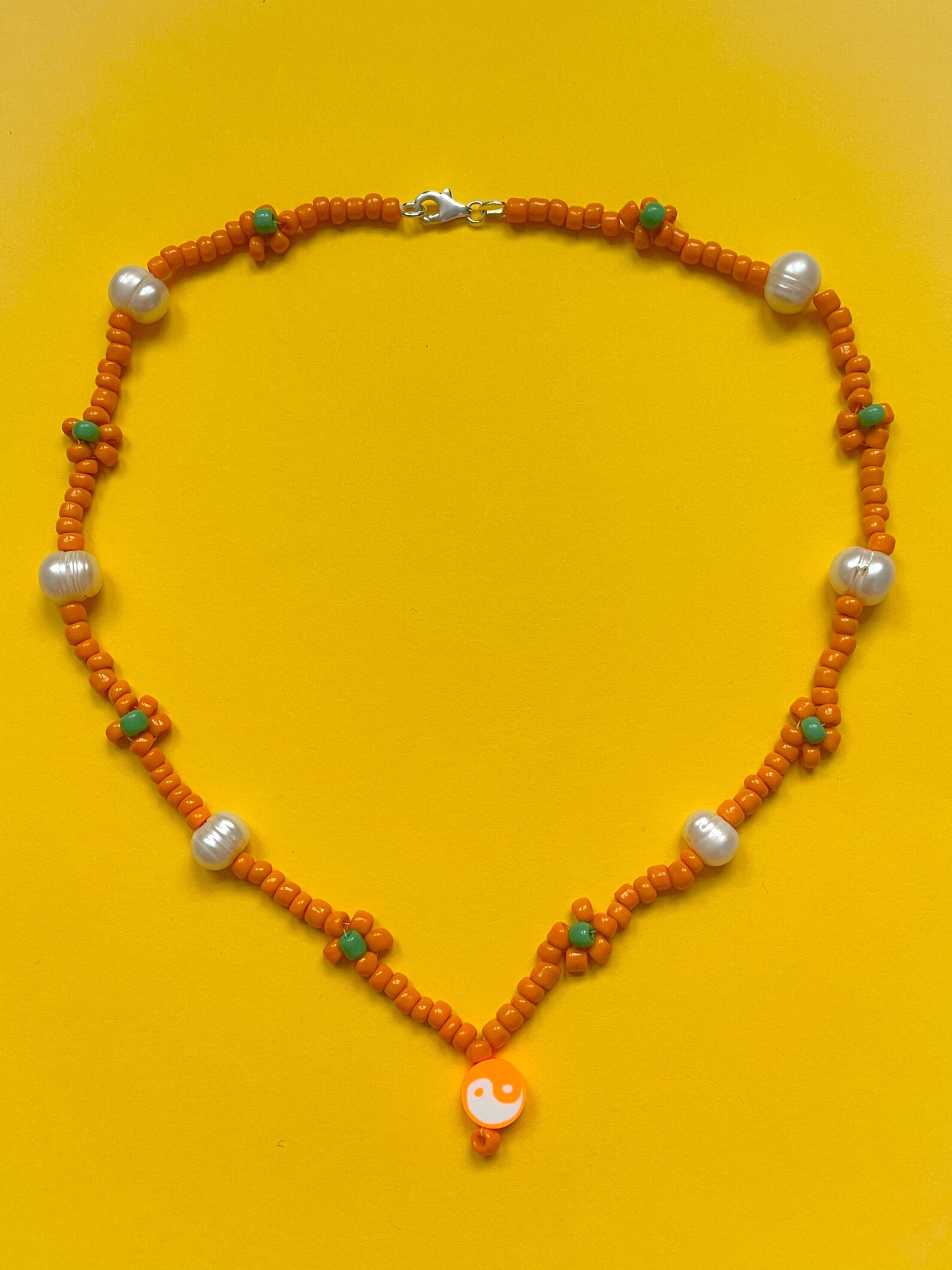 Freshwater Pearl Yin Yang Necklace Etsy