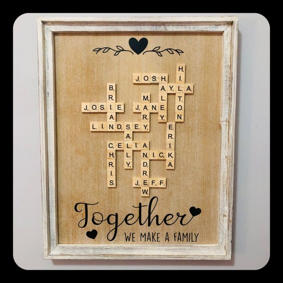 Custom Family Crossword Large Etsy
