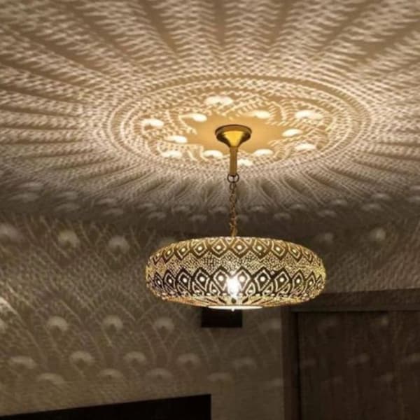 Moroccan Pendant Light, Hanging Lamp , Lampshades,lantern, brass lamp, handemade lamp, pendant lamp, Lighting ceiling lamp