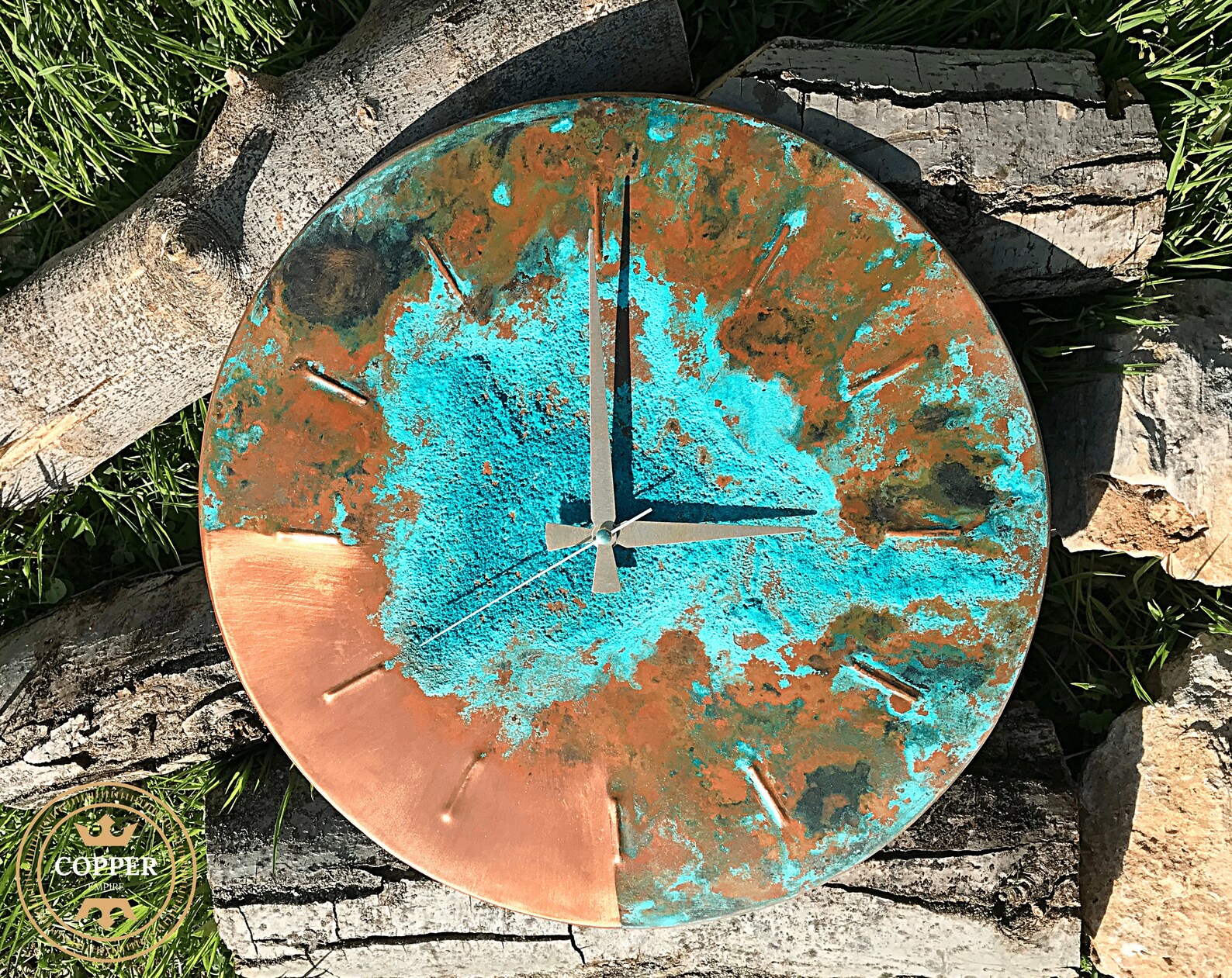 Oversized Wall Clockcopper Wall Clockretro Wall Clocklarge Etsy