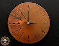 Handmade Rusty Copper Wall Clock: Rustic Patina Art Deco Home Decor
