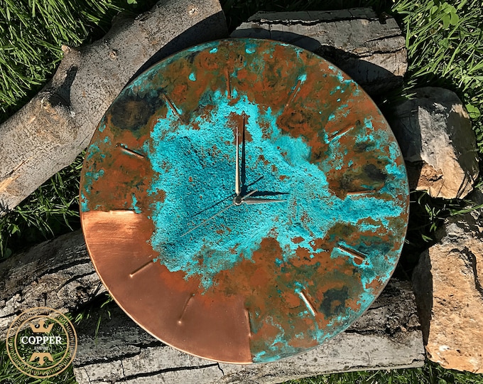 Featured listing image: Oversized Wall Clock-Copper Wall Clock-Retro Wall Clock-Large Wall Clock-Farmhouse Wall Clock-Art Deco Wall Clock-Silent Wall Clock-Wall Art