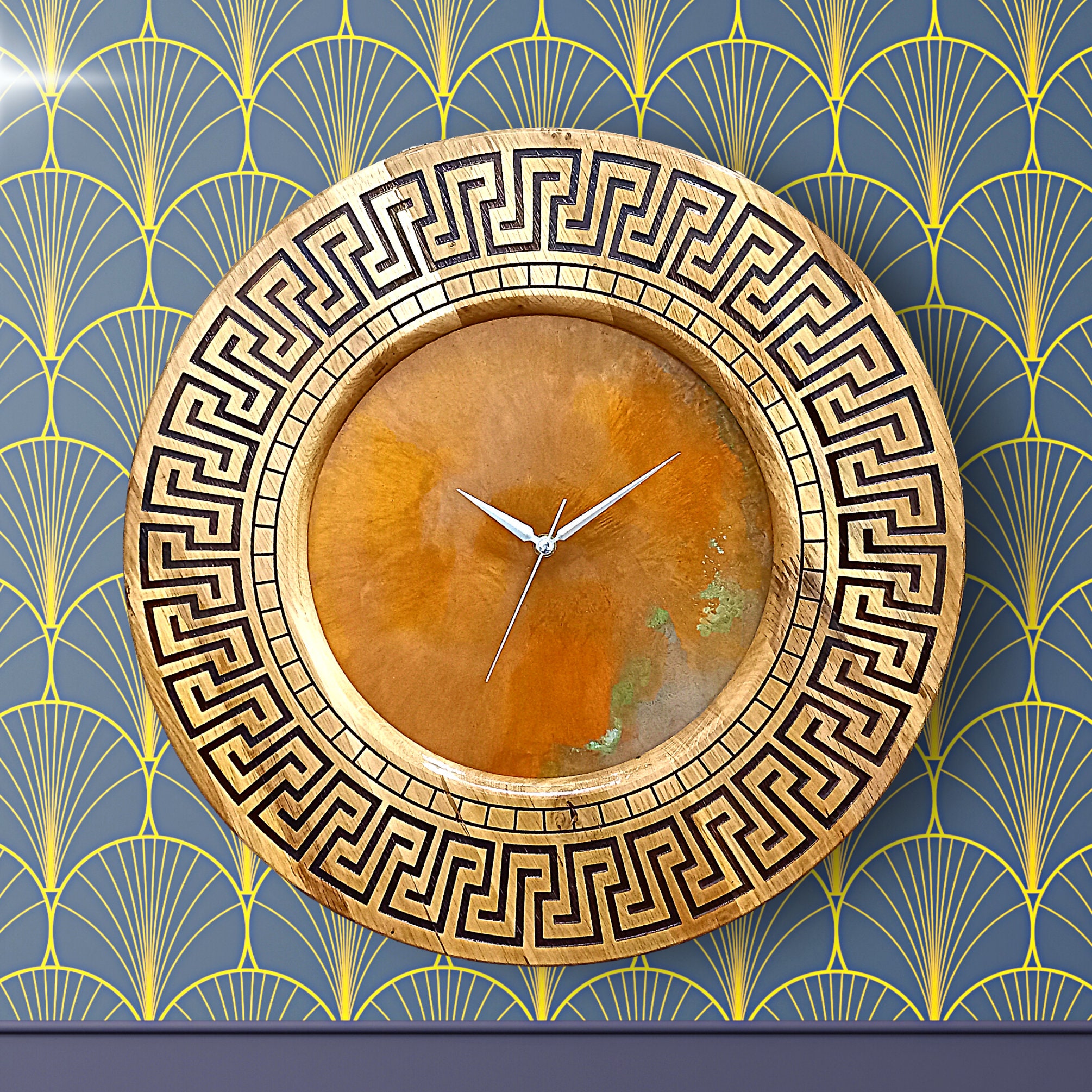 Madera tallada reloj Etsy Espana