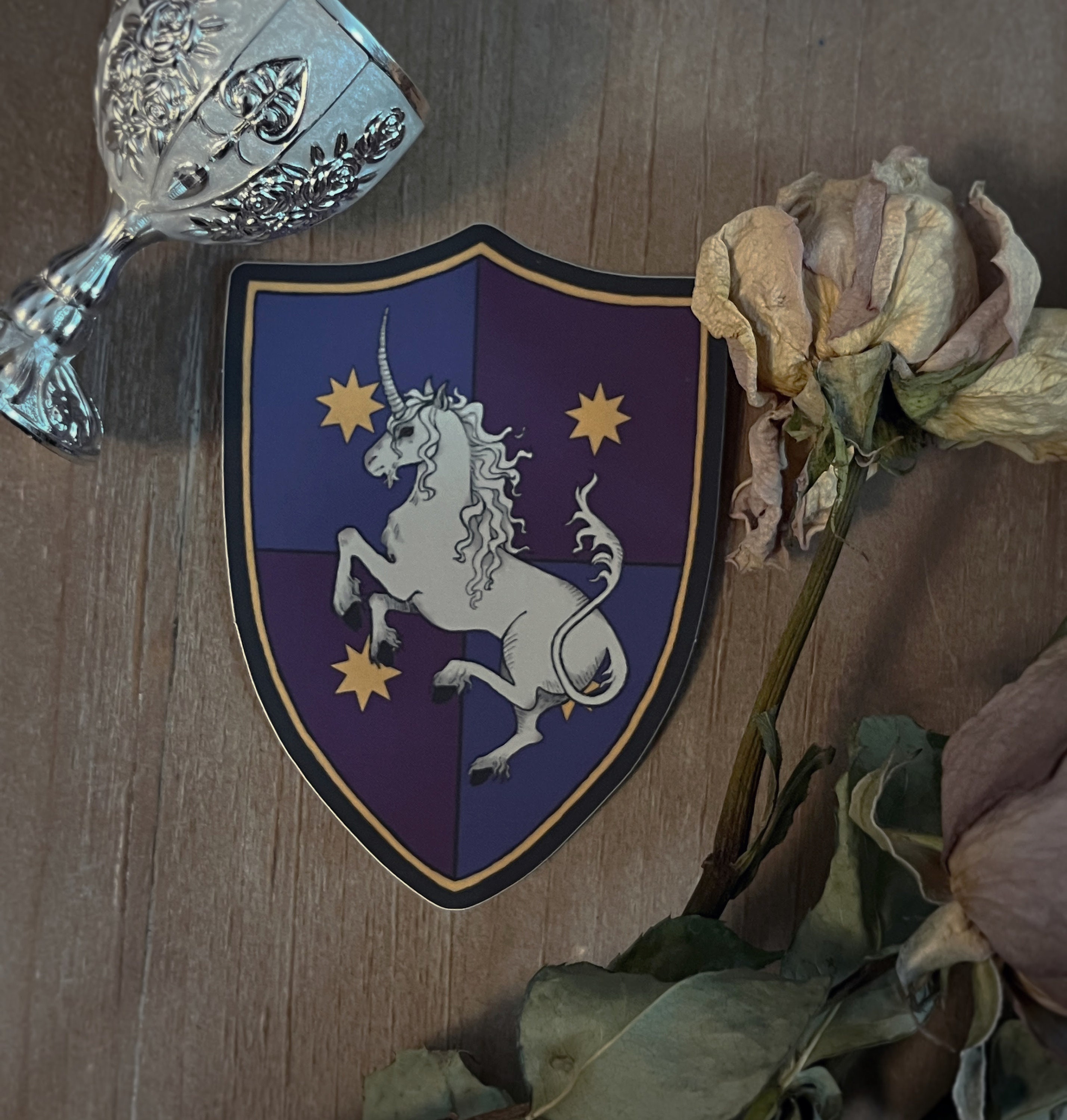 Unicorn Crest Vinyl Sticker - 3