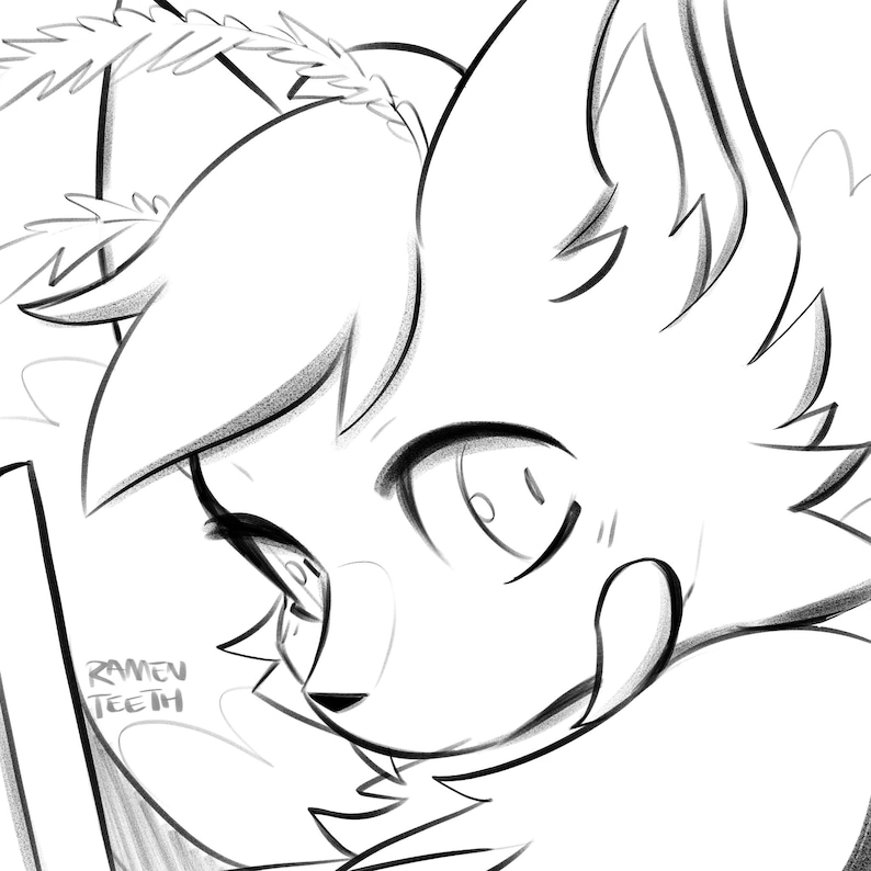 Harige pictogramschets | Fursona pfp | HARIGE COMMISSIE (lees de beschrijving voordat je koopt!) afbeelding 16