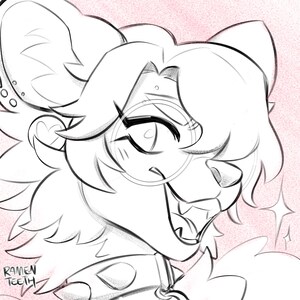 Harige pictogramschets | Fursona pfp | HARIGE COMMISSIE (lees de beschrijving voordat je koopt!) afbeelding 10