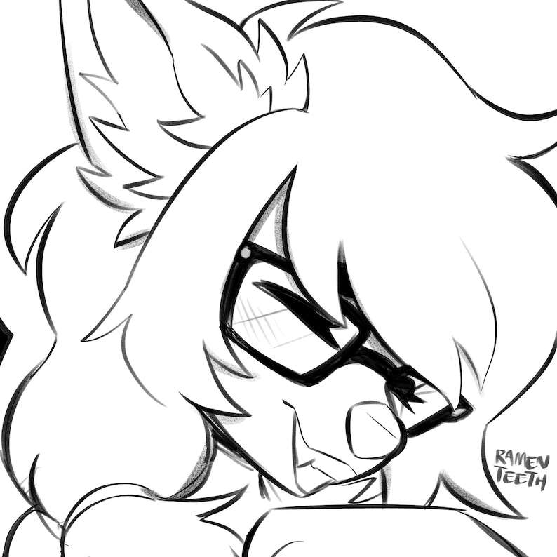 Harige pictogramschets | Fursona pfp | HARIGE COMMISSIE (lees de beschrijving voordat je koopt!) afbeelding 14