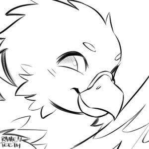 Harige pictogramschets | Fursona pfp | HARIGE COMMISSIE (lees de beschrijving voordat je koopt!) afbeelding 13