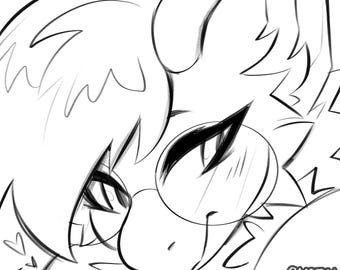 Croquis d&#39;icône à fourrure | Fursona pfp | COMMISSION FOURRURE