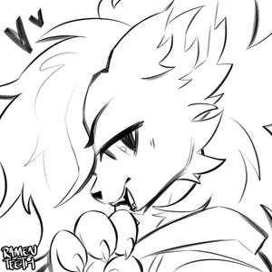 Harige pictogramschets | Fursona pfp | HARIGE COMMISSIE (lees de beschrijving voordat je koopt!) afbeelding 17