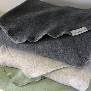 Halstuch Fleece, Bio, XXL, Halstuch Damen, hellgrau, kuscheliger Schal, Fleece Schal organic Baumwolle Bio, Winter,weich warm,Dreieckstuch Bild 7