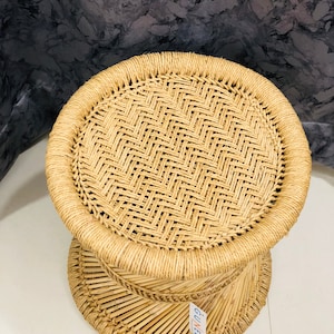 Cane Indian Rattan Stool Ecofriendly, Garden Stool Bamboo/Cane HandmadeGUNEE Made in India image 7