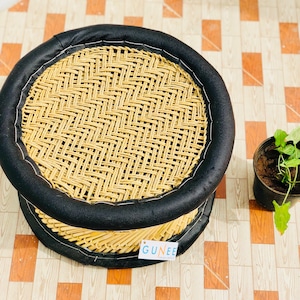 Ecofriendly Rattan  Wooden Stool for Indoor/Outdoor- Bamboo | Garden Stool | Handicraft | GUNEE