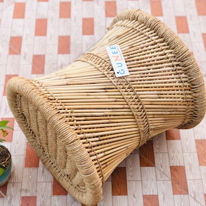 Cane Indian Rattan Stool Ecofriendly, Garden Stool Bamboo/Cane HandmadeGUNEE Made in India image 3