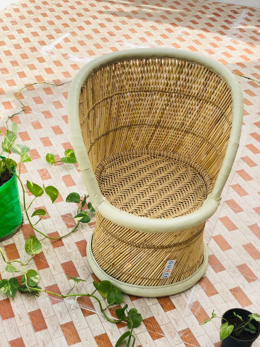 Chair Eco-friendly Rattan Wooden Chair for Indoor/outdoor Bamboo Garden ...