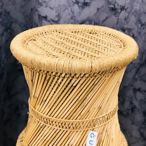 Cane Indian Rattan Stool Ecofriendly, Garden Stool Bamboo/Cane HandmadeGUNEE Made in India image 5