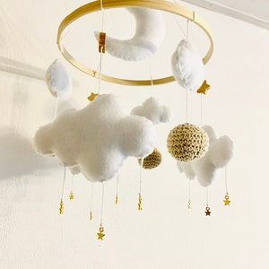 Baby Mobile Wolken Neutral Bild 4