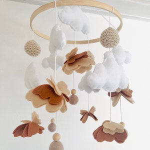 Baby Mobile Schmetterling Creme/Beige Bild 3