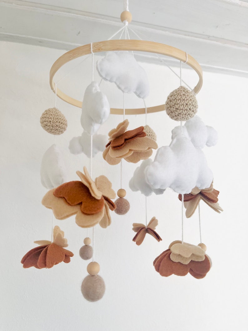 Baby Mobile Schmetterling Creme/Beige Bild 3