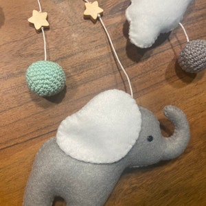 Baby Mobile Elefant Mint Bild 7
