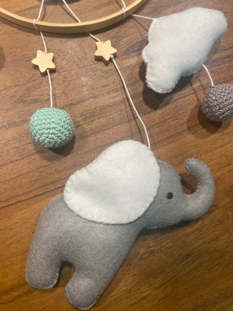 Baby Mobile Elefant Mint Bild 7