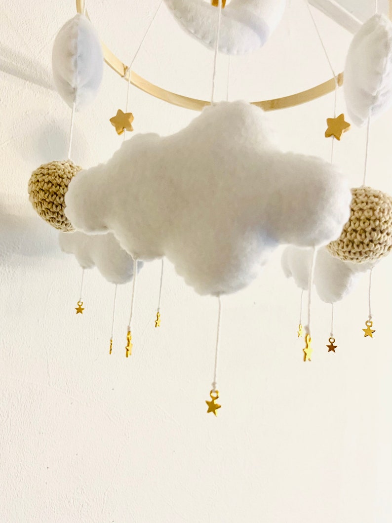 Baby Mobile Wolken Neutral Bild 5