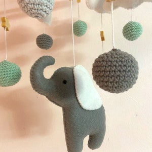 Baby Mobile Elefant Mint Bild 5