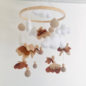 Baby Mobile Schmetterling Creme/Beige Bild 1