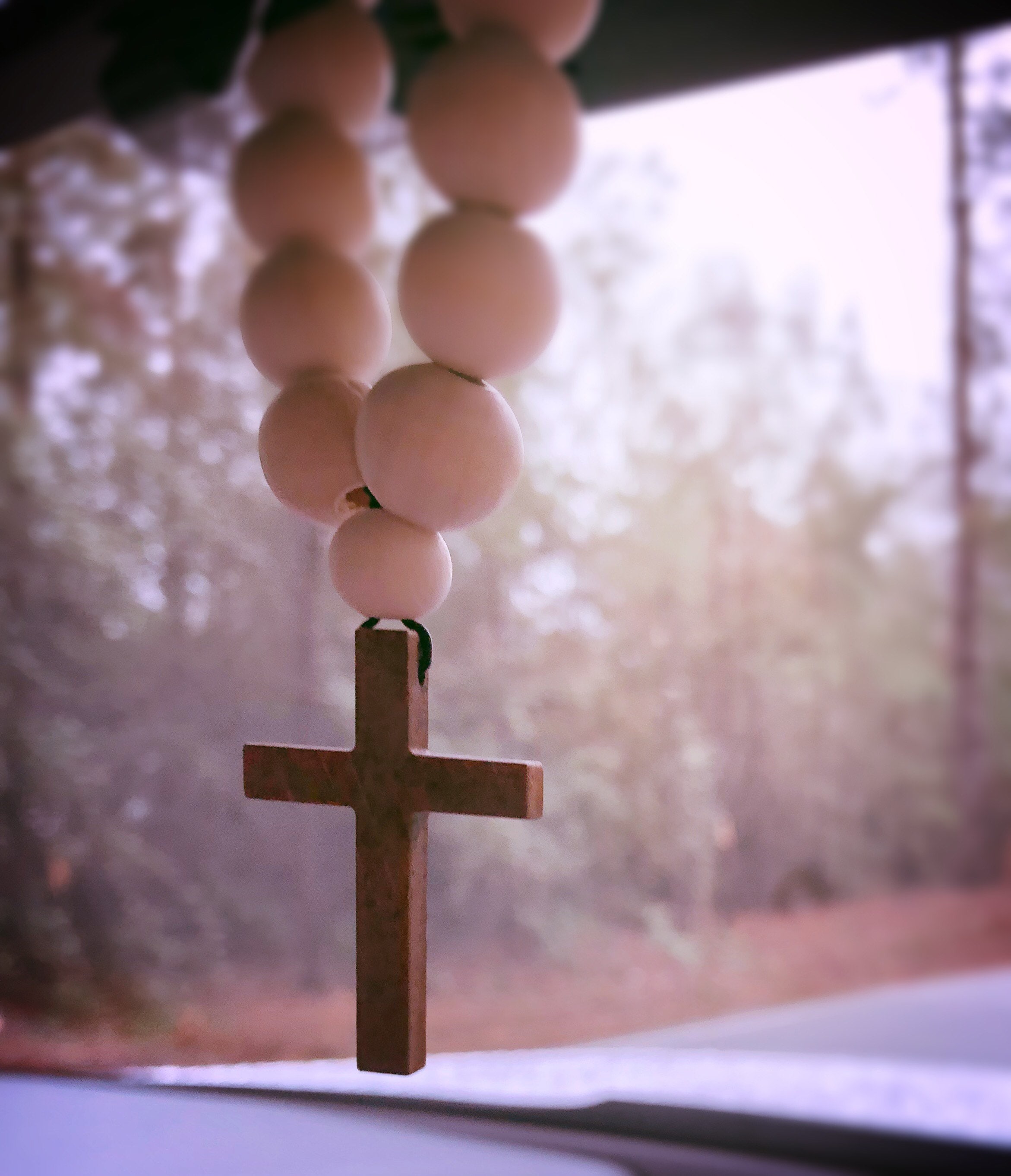 Boho car charm-cross car charm-farmhouse door hanger-rearview mirror charm-car accessories-rearview mirror accessories