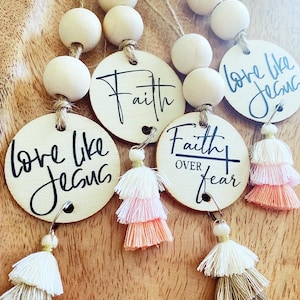 Cross car charm, Christian Car Charm Accessories, rear view mirror charm