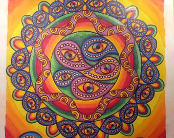 Kunstdruck A4, Mandala, Muster