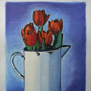 Tirage d’art A4, tulipes, fleurs