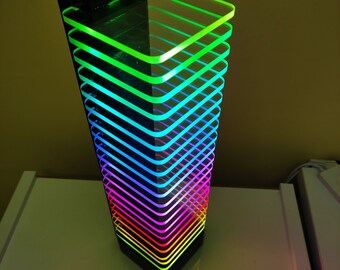 Minimalist Led light decor, Music Sync, LED Desk Lamp, Gaming Gift,  Argb , Music Visualizer,  Vu meter, Aura sync, Gaming Setup Accessories