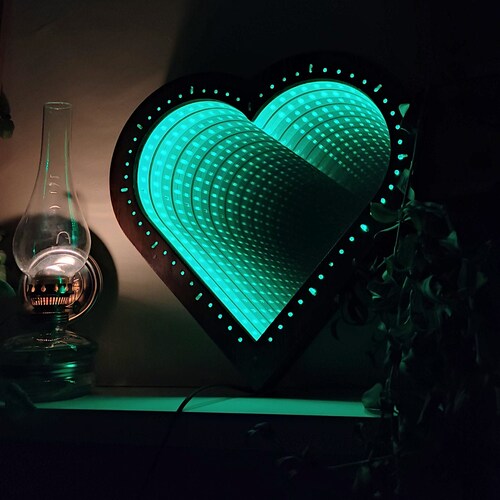 İnfinity Mirror Wall Decor İnfinity Effect LED Light Wall Etsy