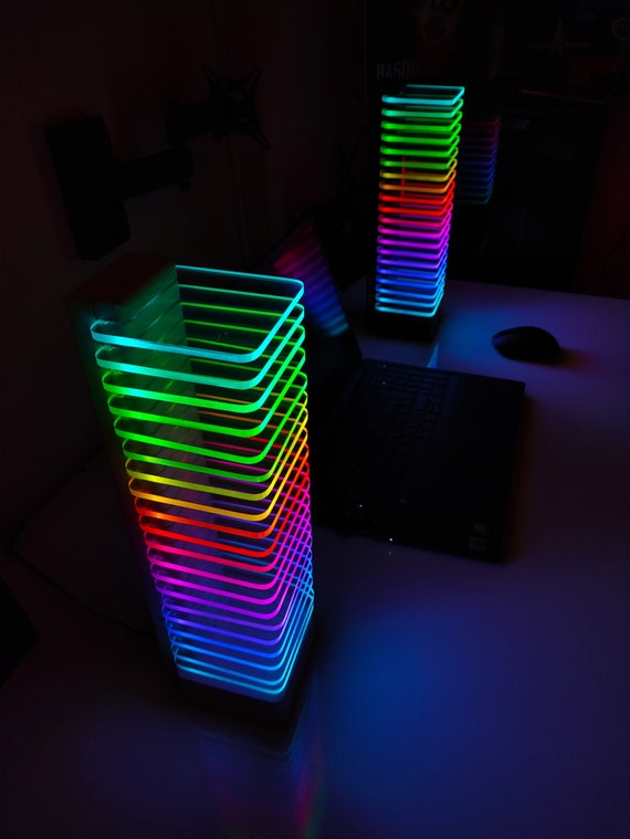 opblijven Waardig onenigheid Minimalist RGB Led Desk Lamp Living Room Accessories Argb - Etsy